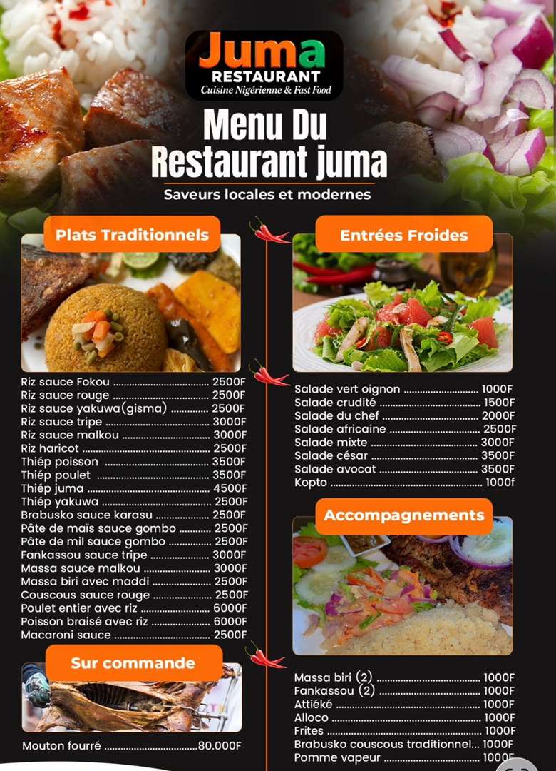 Menu de JUMA, photo 3