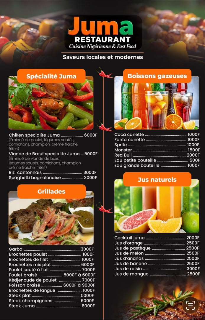 Menu de JUMA, photo 4
